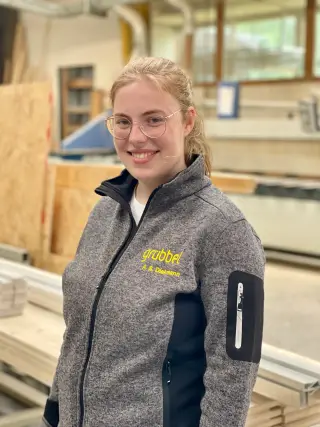 Anna Sophie Diekmann, Zimmerei Azubi bei Grübbel