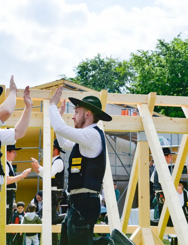 Mitarbeiter auf der Baustelle
